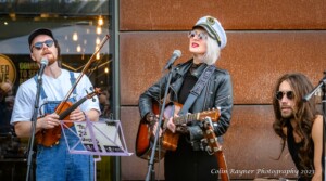A sea shanty group called The Jolly Grogsters performing at Sea Shanty Festival
